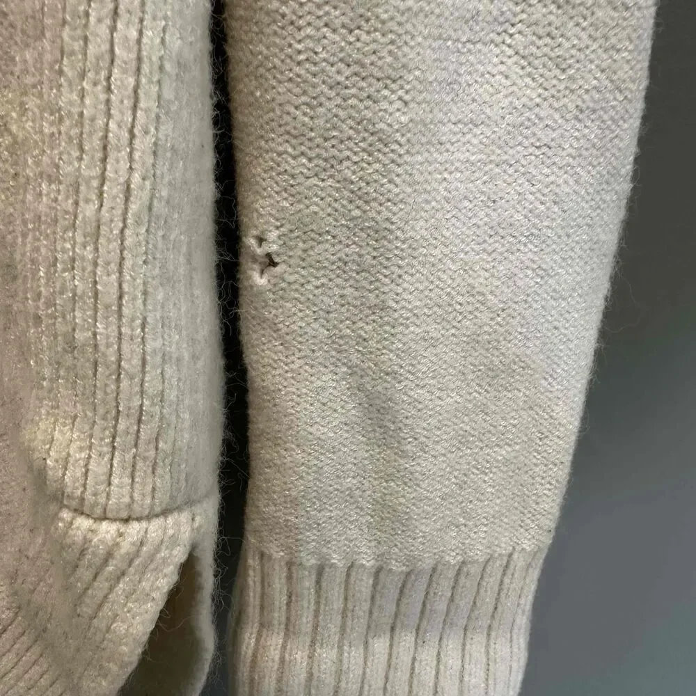 Anthropologie Womens Turtleneck Sweater Size Small Cream Long Sleeve - Picture 5 of 9